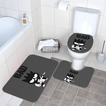 Amazon｜バッドばつ丸 3点セット トイレマット フタカバー 便座